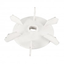 White Plastic 6 Vanes Impeller Motor Fan Blade 17cm Dia