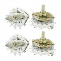 4Pcs 6mm Shaft 1P6T 1 Deck Band Channel Rotary Switch Selector