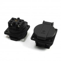 2pcs German Type CEE 7/4 IP54 Socket Adapter Connector AC 250V 16A