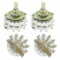 4PCS Band Channael Rotary Switch 2P6T 2 Pole 6 Position Dual Deck