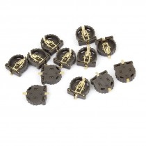 12PCS CR1220 Button Coin Cell Battery Socket Holder Case Coffee Color