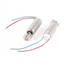 2 Pcs 6mm x 21mm 3500RPM Speed 2 Leads Micro Vibrating Vibration Motor DC 3V