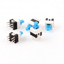 5 Pcs 7 x 7mm PCB Latching Tact Tactile Push Button Switch 6 Pin DIP