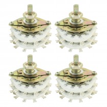 4Pcs 2P11T 2 Pole 11 Position Two Decks Band Channael Rotary Switch Selector