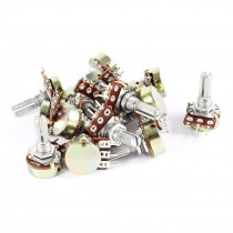 15 Pieces Type B 20K Ohm B20K 3 Terminals One Linear Rotary Taper Potentiometers