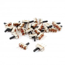 25 Pcs 3Pin PCB Mount 2 Position SPDT Horizontal Miniature Slide Switch