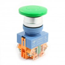 660V Ui 10A Ith DPST 1NO+1NC Momentary Green Mushroom Head Pushbutton Switch