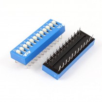 2pcs Electronic Double Rows 12 Ways 24 Pins Slide Type DIP Key Switch