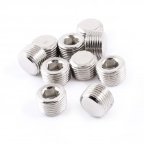 10 Pcs Internal Hex Head Pneumatic Pipe Fittings Socket Plugs 16mm 3 8PT