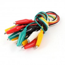 10Pcs Double-ended Test Leads Alligator Crocodile Roach Clip Jumper Wire 30cm