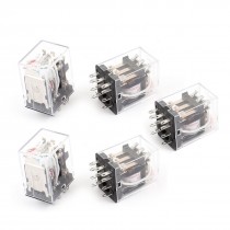 HH53PL AC 380V Coil 11-Pin 3PDT Red LED Light Electromagnetic Relay 5 Pcs