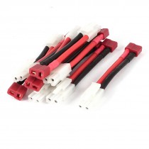 10 PCS 12AWG 4" TRX Male to T-Plug Female Connector Wire for RC Helicopter