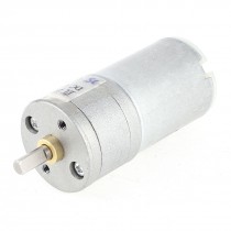 DC 12V 1500RPM 4mm D Shape Shaft Cylinder Electric Geared Box Speed Reduce Motor
