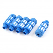 5 Pcs 1/8PT Plastic Pneumatic Valve Exhaust Noise Reducing Silencer Muffler Blue