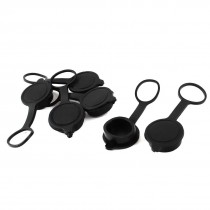 6pcs Black Waterproof Anti Dust Aviation Connector Plug Cap for GX16