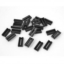 25 Pcs 2.54mm PCB Board 2 Row 18-Pin DIP Solder Type IC Socket Adapter
