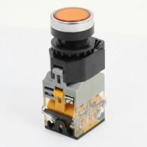 Latching Round Head Operator Orange Indicator Light Push Button Switch 660V 10A