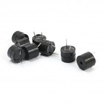 DC3V Continuous Sound Cylinder Black Plastic Active Electronic Alarm Buzzer 8Pcs