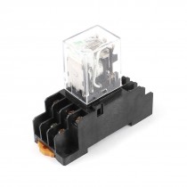 HH53PL DC 24V Coil 3PDT 11Pin 35mm DIN Rail Mounting Power Relay Set