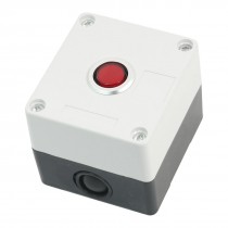 24V 2 Terminals Plastic Red Signal Indicator Light Pilot Lamp Box