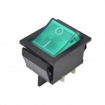 AC 150V/20A 250V/15A Green Button 4 Pin ON/OFF DPST Boat Rocker Switch