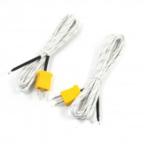 2PCS K Type 0-400C Temperature Sensor Thermocouple Probe 2 Meter 6.6Ft