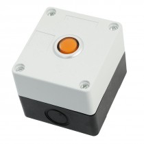 12V Rectangle Plastic Case Orange Signal Indicator Light Pilot Lamp Box