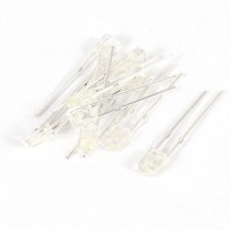 10 Pcs 4mmx3mmx2mm Clear Rectangle Head White LED Lamp Emitting Diodes DC 1.7-3V