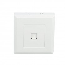White Single Gang RJ11 6P2C Telephone Outlet Socket Wall Plate Panel 16A 250V AC
