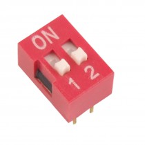 10 Pcs 2.54mm Pitch 2 Position  Piano Type DIP Switch Red Wfcpc