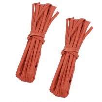 2pcs 4 Meters 3.5mm Dia Red Polyolefin Heat Shrinkable Tubing Tubes