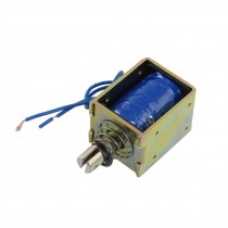 DC 12V 2A 10mm Stroke Open Frame Push Solenoid Electromagnet