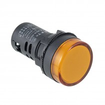 Black Yellow LED Indicator Pilot Signal Light Lamp