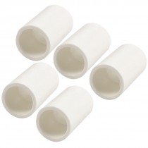 5 Pcs Replacement 20mm Inner Dia PVC Straight Pipe Connector White