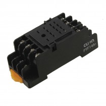 DIN Rail Track 14 Pins Power Relay Socket Base PYF14A1 for H3Y-4 MY4