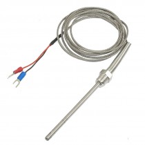 Liquid Measuring 95mm x 5mm K Type Earth Thermocouple Probe 2 Meter