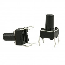 100 Pcs 6 x 6mm x 9mm PCB Momentary Tactile Tact Push Button Switch 4 Pin DIP