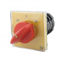 Ith 25A 10 Terminals Red Rotary Handle Cam Switch 0-AR-AV