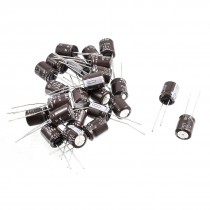 25 Pcs Radial Lead DIP Aluminum Electrolytic Capacitor 330uF 25V