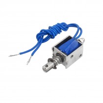 0.04Kg Force Open Frame Push Linear Solenoid Electromagnet DC 24V 500mA