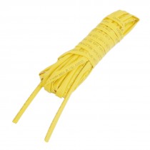 Ratio 2:1 3mm Dia Yellow Polyolefin Heat Shrinkable Tube 4M 13.1Ft