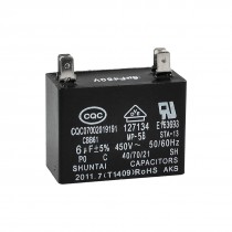 CBB61 450VAC 6uF 4 Terminal Air Conditioner Fan Polypropylene Capacitor