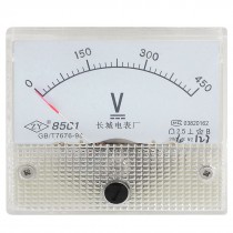 Plastic Shell Class 2.5 Accuracy Analog DC 450V Voltmeter Panel