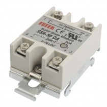 DC 3-32V Input Temperature Control Solid State Relay w DIN Rail 50A SSR-50DA