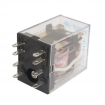 HH52P AC 220V Coil 8 Pin DPDT Plug-in LED Indicator Power Relay 5A 240VAC 28VDC