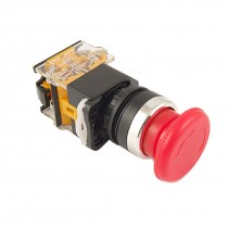 AC 380V 10A Red Sign Mushroom Head Emergency Stop Push Button Switch NO/NC
