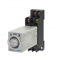 AC 220V H3Y-2 0-30S DPDT 8 Pins Power on Time Delay Relay w Socket