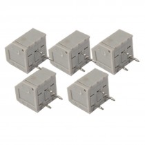 5 Pcs 400V 2A 3 Pole PCB Mount Terminal Block Connector