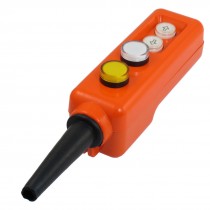 Yellow White LED Lamp Up-down Control Station Hoist Crane Pushbutton Switch 110V
