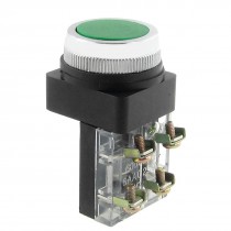 AC 600V 6A Green Sign Ignition Momentary Push Button Switch 1 NO N/O 1 NC N/C